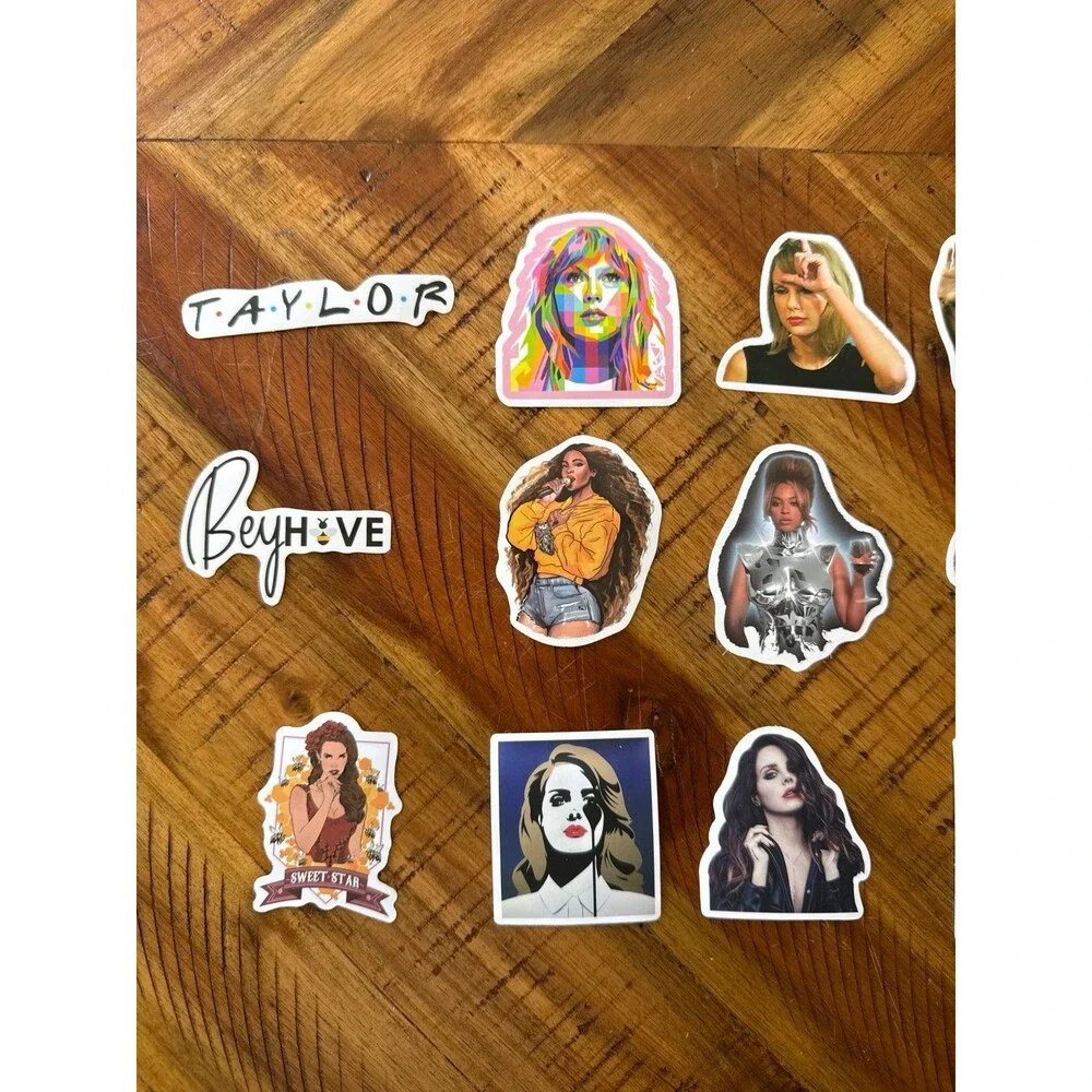 15-Piece Taylor Swift, Beyoncé & Lana Del Rey Sticker Bundle